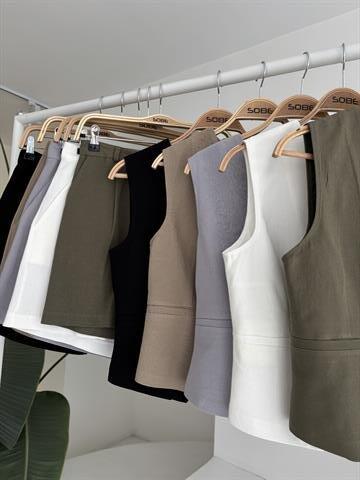 Yelek Şort Flamlı Keten Takım 10133-17 - 11