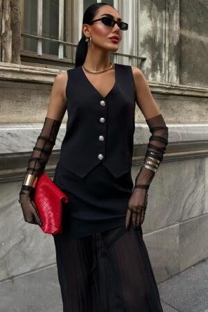 Yelek Ve Pilise Etekli Premium Takım 10096 - ANGELINO BuyukBedeniz (1)