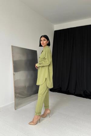 Yeşil Gömlek Ve Çıtçıtlı Pantolon Takım - 2