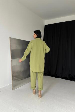 Yeşil Gömlek Ve Çıtçıtlı Pantolon Takım - 4