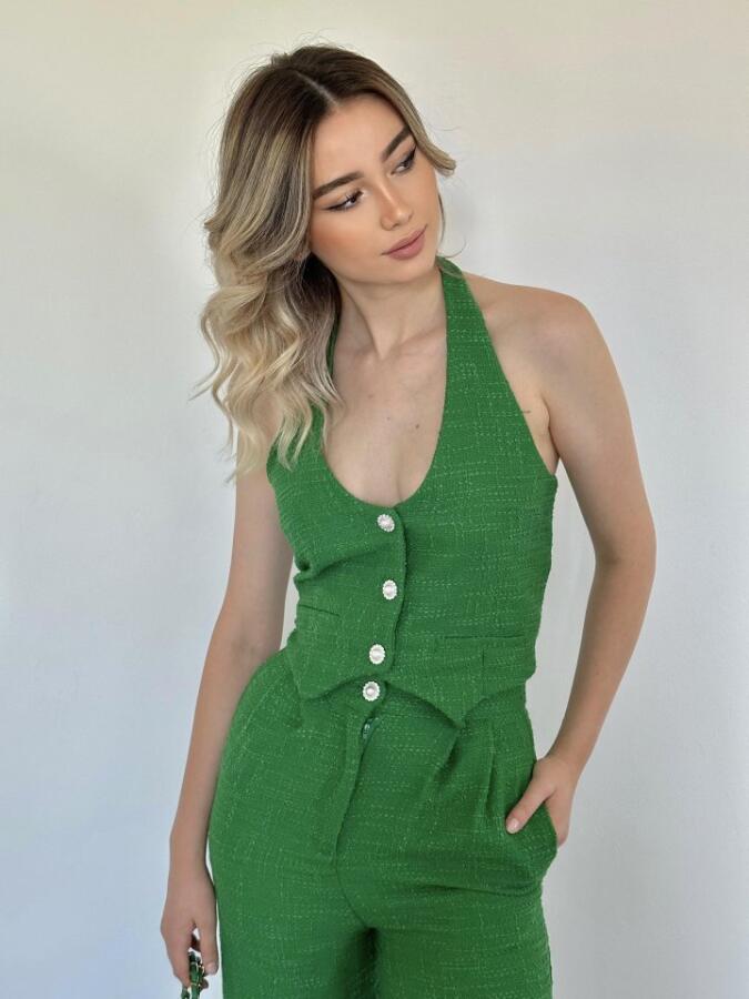Yeşil Yelek Ve Pantolon Takım - 3