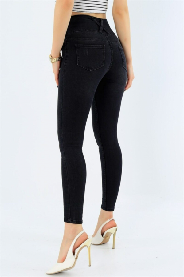 Yüksek Bel Likralı Kot Pantolon - 8