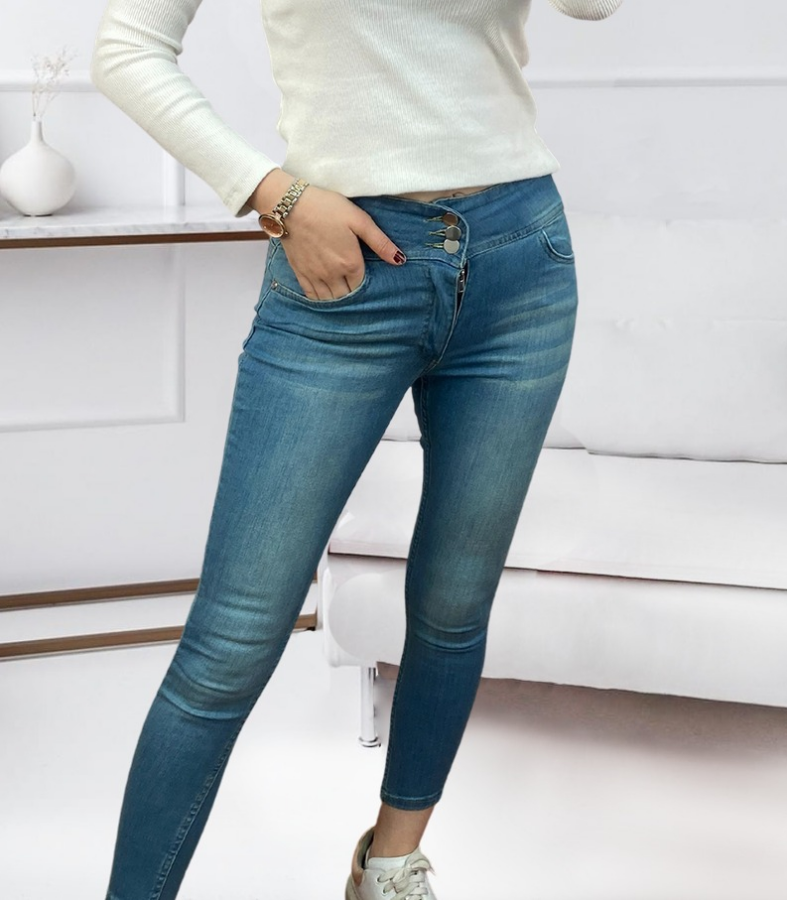 Yüksel Bel Likralı Kot Pantolon - 2