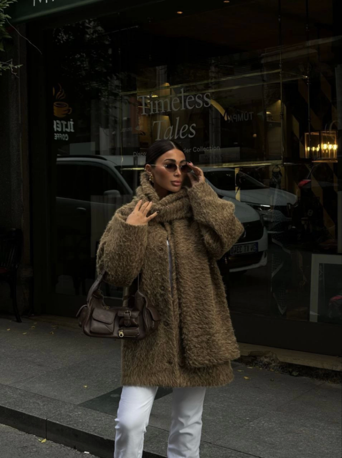 Yün Cıkartılabilen Atkılı ,Kaban İkili Takım- Kahve - 1